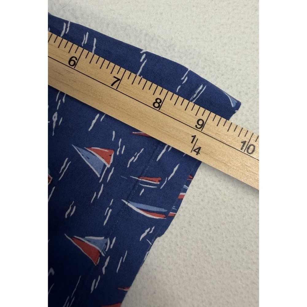 Vineyard Vines Mens XL Classic Fit Tucker Shirt Blue Short Sleeve Cotton - Picture 9 of 12